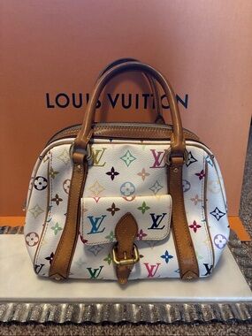 Louis Vuitton White Multicolor Monogram Priscilla Murakami purse bag